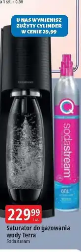 E.Leclerc Ekspres do gazowania wody terra czarny Sodastream oferta