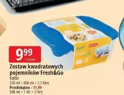 E.Leclerc Zestaw pojemników fresh&go niebieski 0.5 l + 1 2 Curver oferta