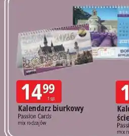 E.Leclerc Kalendarz biurkowy Passion Cards oferta