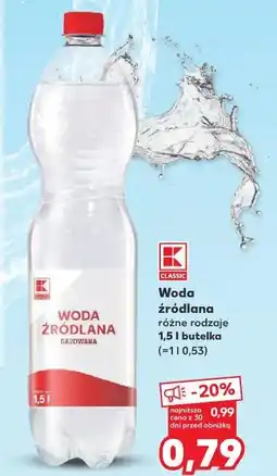 Kaufland Woda gazowana K-Classic oferta