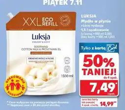 Kaufland Mydło w płynie cotton milk & provitamin b5 Luksja Creamy Soft oferta