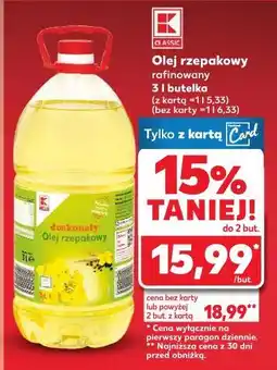 Kaufland Olej rzepakowy K-Classic oferta