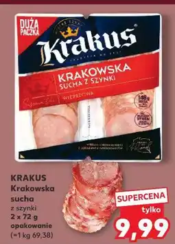 Kaufland Kiełbasa krakowska sucha z szynki Krakus Animex oferta