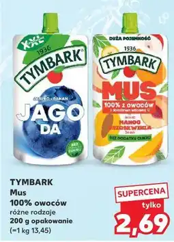 Kaufland Mus jabłko-banan-jagoda Tymbark oferta