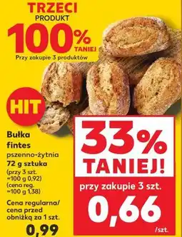 Kaufland Bułka fitness pszenno-żytnia oferta
