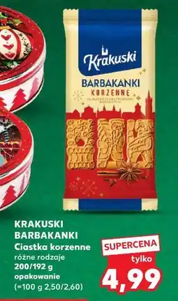 Kaufland Herbatniki korzenne Krakuski Barbakanki oferta