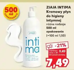 Kaufland Kremowy płyn do higieny intymnej z kwasem laktabionowym Ziaja Intima oferta