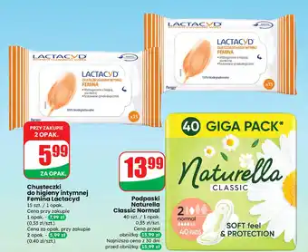 Dino Chusteczki do higieny intymnej Femina Lactacyd oferta