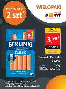Market Point Parówki Berlinki classic Morliny oferta