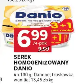 Stokrotka Serek homogenizowany Danio truskawka, wanilia Danone oferta