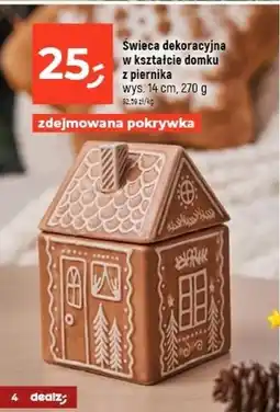 Dealz Świeczka dekoracyjna w kształcie domku z piernika 14 cm oferta