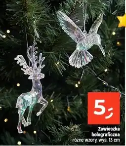 Dealz Zawieszka holograficzna jeleń 13 cm oferta