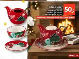 Dealz Zestaw do herbaty świąteczny czajnik 350 ml + filiżanka 250 talerzyk oferta