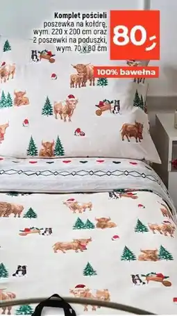 Dealz Komplet pościeli świątecznej 220 x 200 cm +2 70 80 oferta