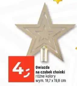 Dealz Gwiazda na czubek choinki brokat oferta