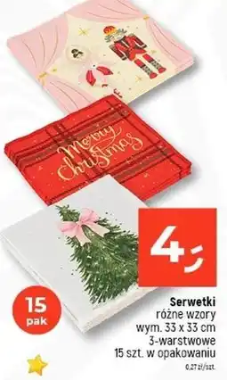 Dealz Serwetki bożonarodzeniowe 33 x cm oferta