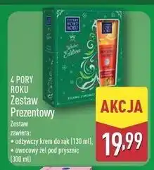 ALDI Zestaw w pudełku: owocowy żel pod prysznic 300 ml + krem do rąk 130 Cztery Pory Roku oferta