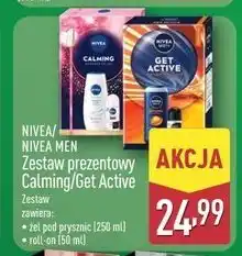 ALDI Zestaw w pudełku get active: żel pod prysznic sport 250 ml + dezodorant black & white 50 Nivea Men oferta
