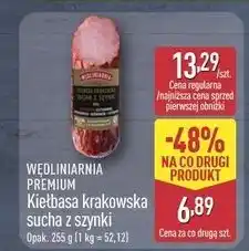 ALDI Kiełbasa krakowska z szynki sucha Wędliniarnia Premium oferta