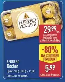 ALDI Praliny w pudełku plastikowym Ferrero Rocher oferta
