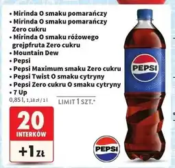 Intermarche Napój cytrynowy Pepsi Zero oferta