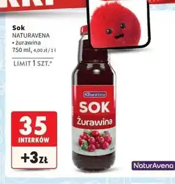 Intermarche Sok żurawina Naturavena oferta