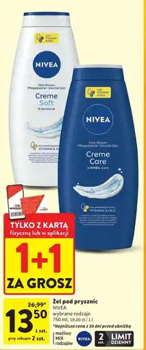 Intermarche Żel pod prysznic Nivea Creme Soft oferta