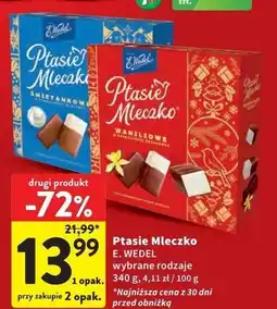 Intermarche Czekoladki waniliowe E. Wedel Ptasie Mleczko oferta
