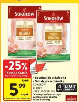 Intermarche Szynka jak u dziadka Sokołów oferta
