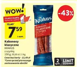 Intermarche Kabanosy z szynki Krakus Animex oferta