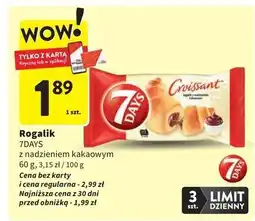 Intermarche Croissant z nadzieniem o smaku kakaowym 7 Days oferta