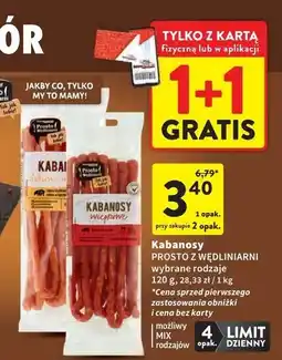 Intermarche Kabanosy drobiowo-wieprzowe Intermarche Prosto Z Wędliniarni oferta