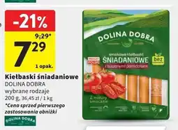Intermarche Kiełbaski śniadaniowe z suszonymi pomidorami Dolina Dobra oferta