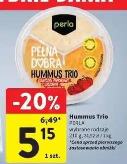 Intermarche Hummus trio klasyczny papryka-pomidor Perla oferta