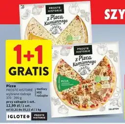 Intermarche Pizza z kurczakiem i bazyliowym pesto Iglotex Proste Historie Z Pieca Kamiennego oferta