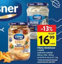 Intermarche Wiejskie filety śledziowe w oleju z cebulką Lisner oferta