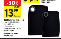 Intermarche Deski do krojenia czarne 30 x 20.5 cm + 24 16.5 Valdinox oferta