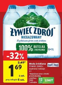 Intermarche Woda niegazowana Żywiec Zdrój oferta