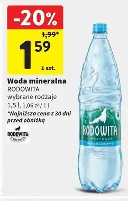 Intermarche Woda niegazowana Rodowita Z Roztocza oferta