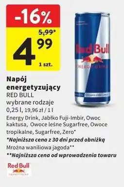 Intermarche Napój mroźna waniliowa jagoda Red Bull The Winter Edition oferta