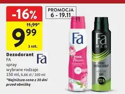 Intermarche Dezodorant Fa Men Sport Energy Boost oferta
