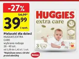 Intermarche Pieluchy 3 Huggies Extra Care oferta