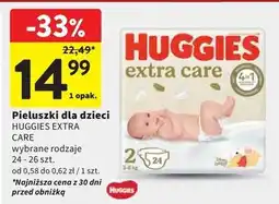 Intermarche Pieluszki 2 Huggies Extra Care oferta
