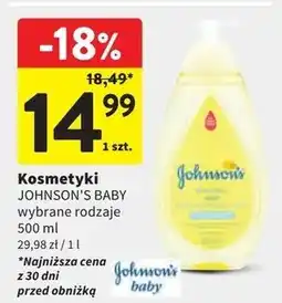 Intermarche Płyn do mycia ciała i włosów 3w1 łagodny Johnson's Baby oferta
