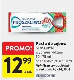 Intermarche Pasta do zębów 0-6 lat Sensodyne Pro Szkliwo Dla Dzieci oferta