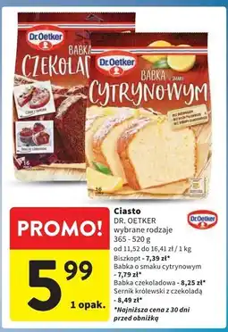 Intermarche Sernik królewski z czekoladą Dr. Oetker oferta