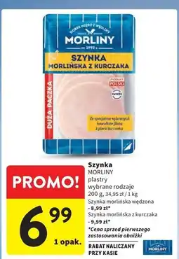 Intermarche Szynka morlińska wędzona Morliny oferta