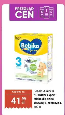 Biedronka Mleko Bebiko Junior 3 NUTRIflor Expert dla dzieci powyżej 1. roku życia oferta