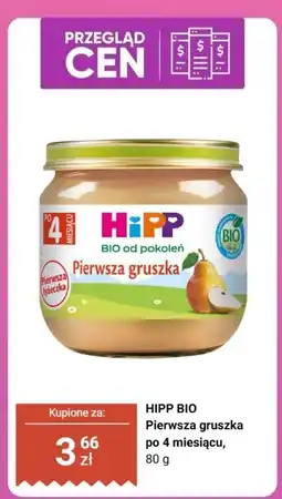 Biedronka Danie HIPP BIO Pierwsza gruszka po 4 miesiącu oferta