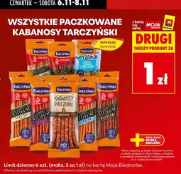 Biedronka Kabanosy paczkowane - wszystkie rodzaje Tarczyński oferta